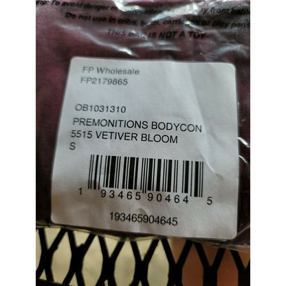 Free People Premonitions WINE Bodycon Slip dress Vetiver Bloom New $88 Small