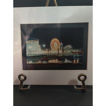 Original Night Carnival Ferris Wheel Landscape Photograph Signed Dan Evans 1993