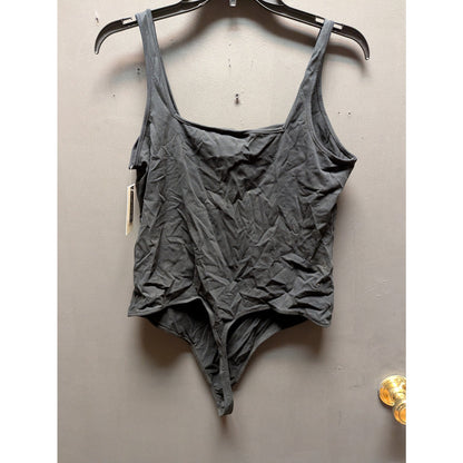 BP. Black Lace Trim Thong Bodysuit XL  NWT Layering Sleeveless Square Neck
