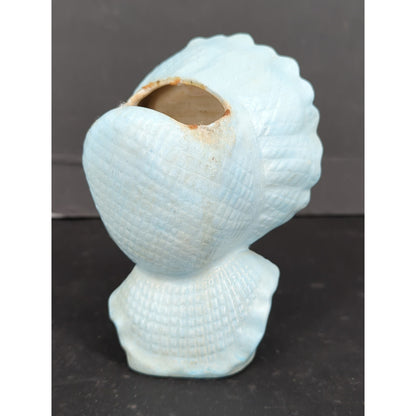 Vintage Ceramic Baby Head Vase Blue Bonnet Planter Figurine Mid Century