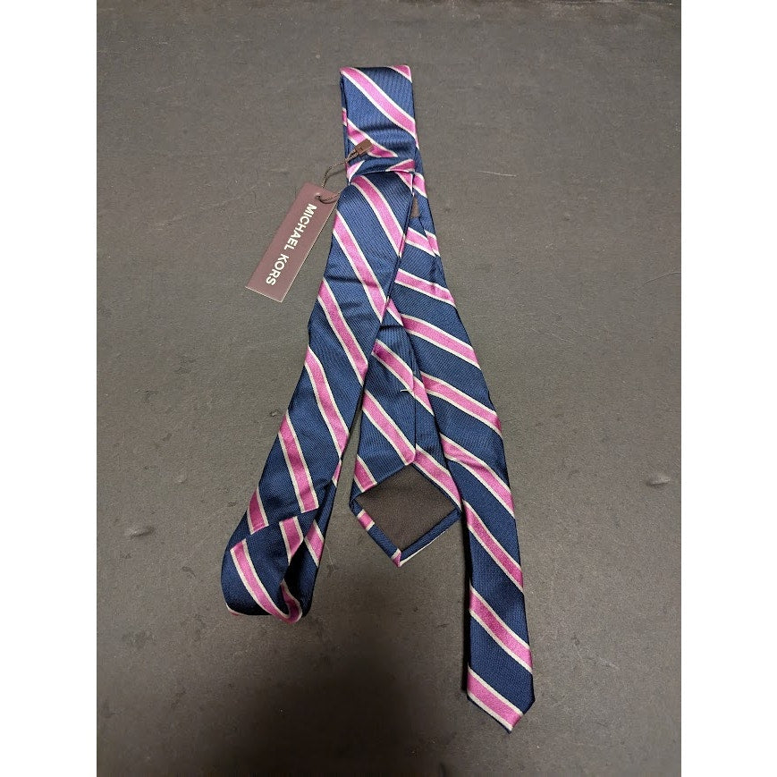 michael kors tie silk blue pink striped Mens NEW Necktie summer modern