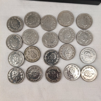Ecuador 1 Sucre 1986 Nickel Clad Steel Coins Bulk Collection Lot of 20