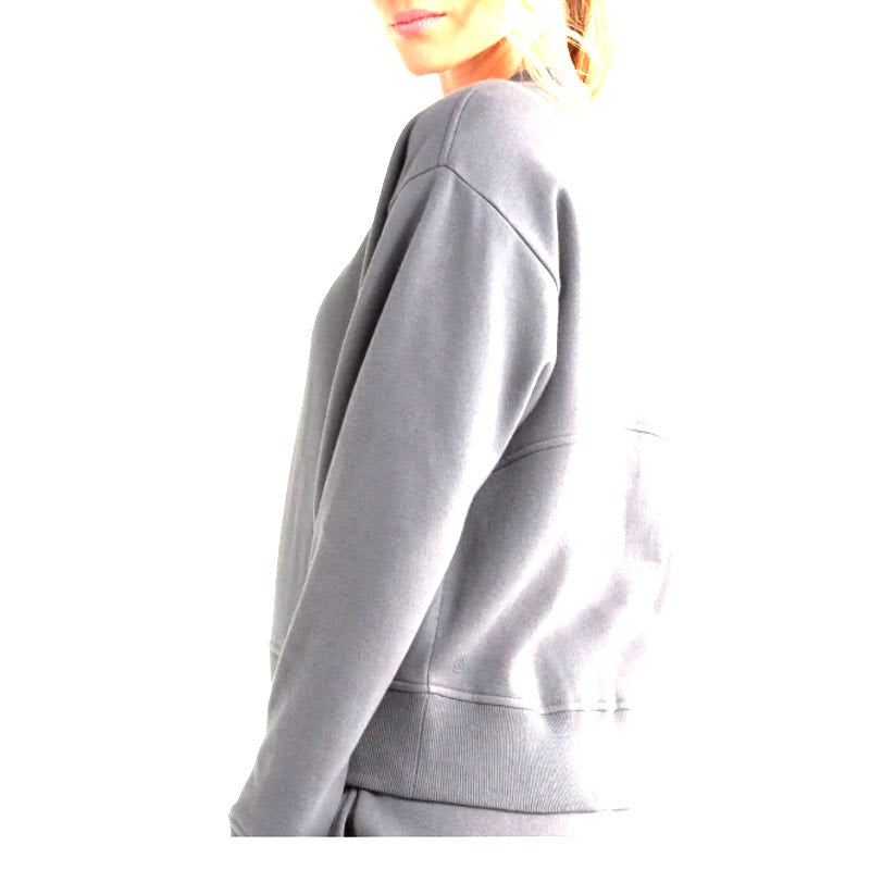 Zella highlow sweatshirt rib cuff waist Casual LIGHT Grey Porpoise ExtraSmall XS