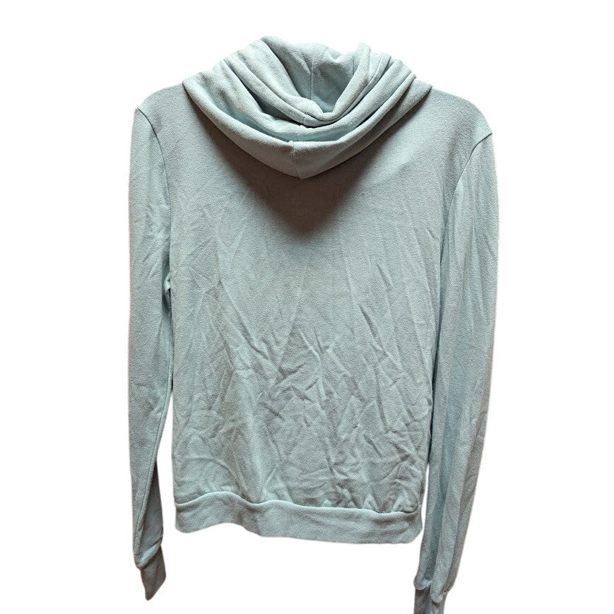 NWT LOVE, FIRE Mask Hoodie In Harbor Gray - MEDIUM Pocket thumb holess
