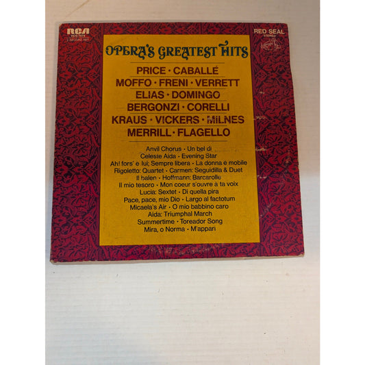 Vintage Opera's Greatest Hits RCA Red Seal VCS-7061 2-LP Vinyl Record Set