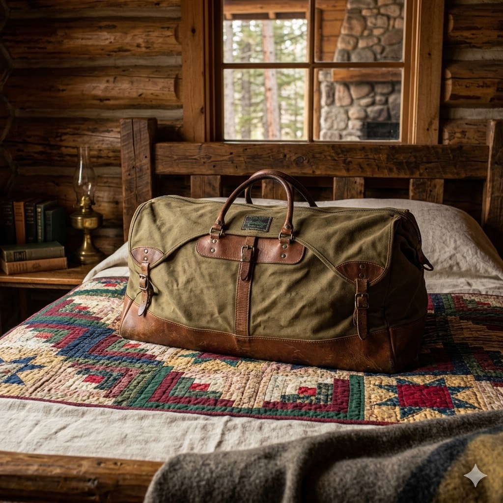 Vintage Gokey Special Sports Equipment Canvas Leather Duffle Bag
