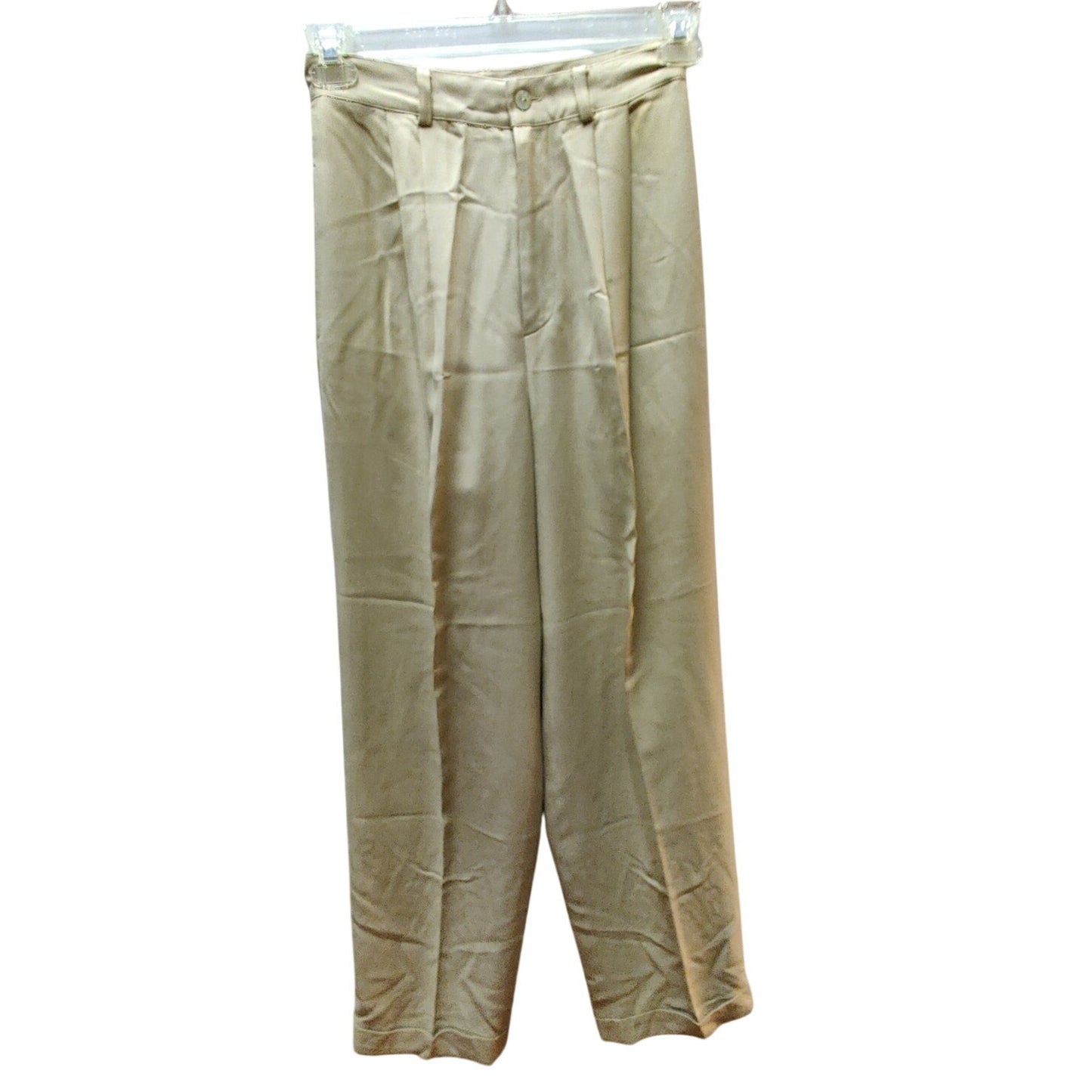 Vintage INC International Concepts 100% Silk Pleated High Waist Cuffed Pants 8