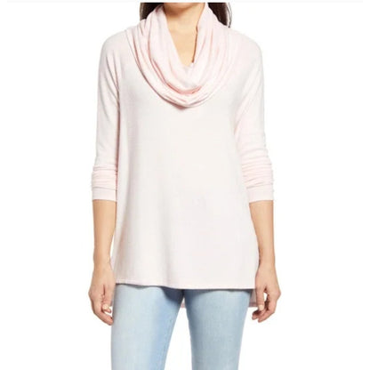 Gibsonlook NWT Cozy Convertible Neckline Tunic Lotus PINK Size Medium