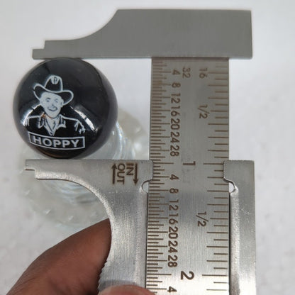 Vintage Hopalong Cassidy Cowboy Character Glass Picture Marble Shooter 1" #AB