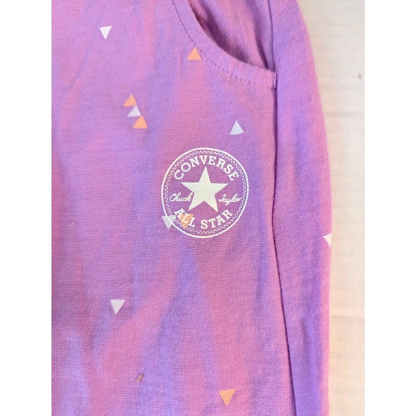 Converse Kids Purple Gold Metallic Foil Sparkle Jogger Pants Toddler Size 3T
