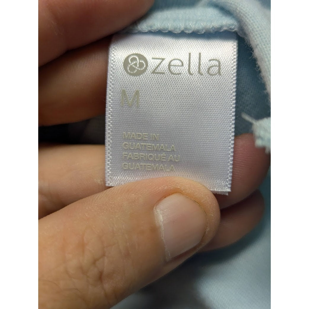 Zella Girls baby blue twist front Medium Tee Shirt Super Soft