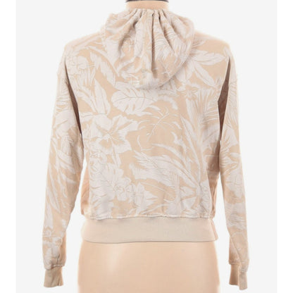 NWT Billabong Drawstring Hoodie Kangaroo Pocket Sweatshirt Sz Medium Tan Floral