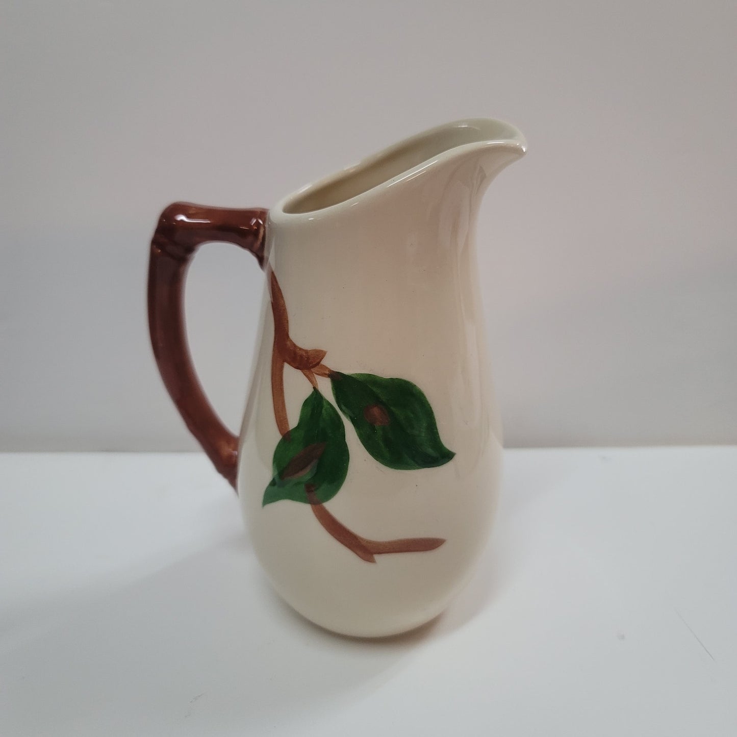 FRANCISCAN VINTAGE SYRUP JUG PITCHER CREAMER Apple USA Backstamp