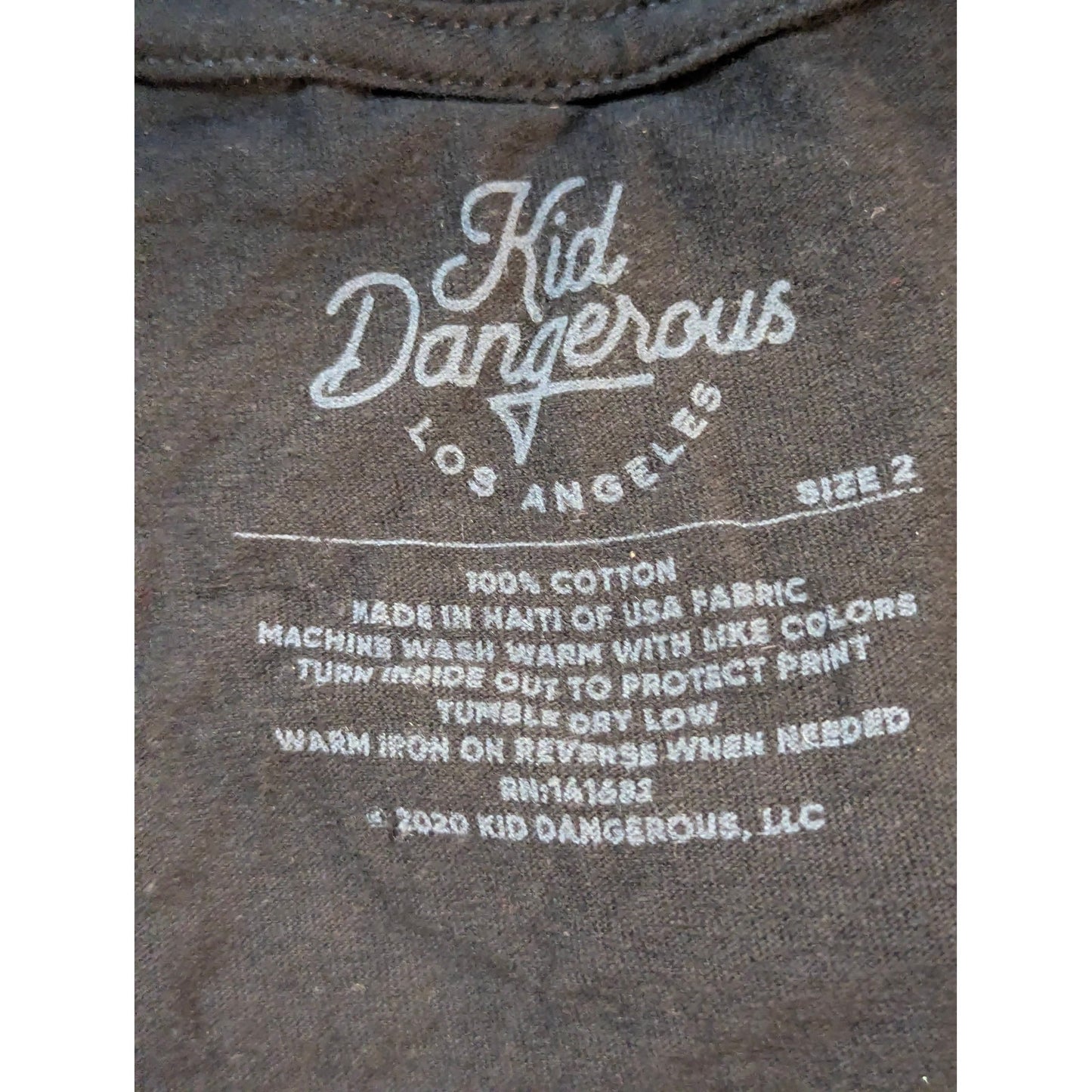 Streetwear Kid Dangerous Black Astronaut Graphic T-Shirt NWT Size 2
