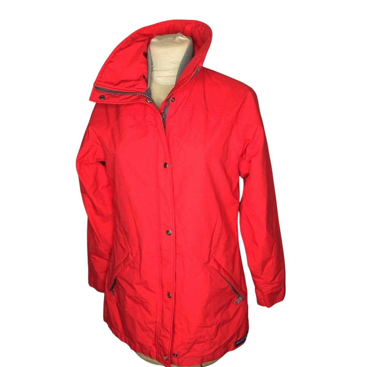SIERRA DESIGNS GORE-TEX  Red Jacket No Hood 14 Full Zip Pockets Winter Wear