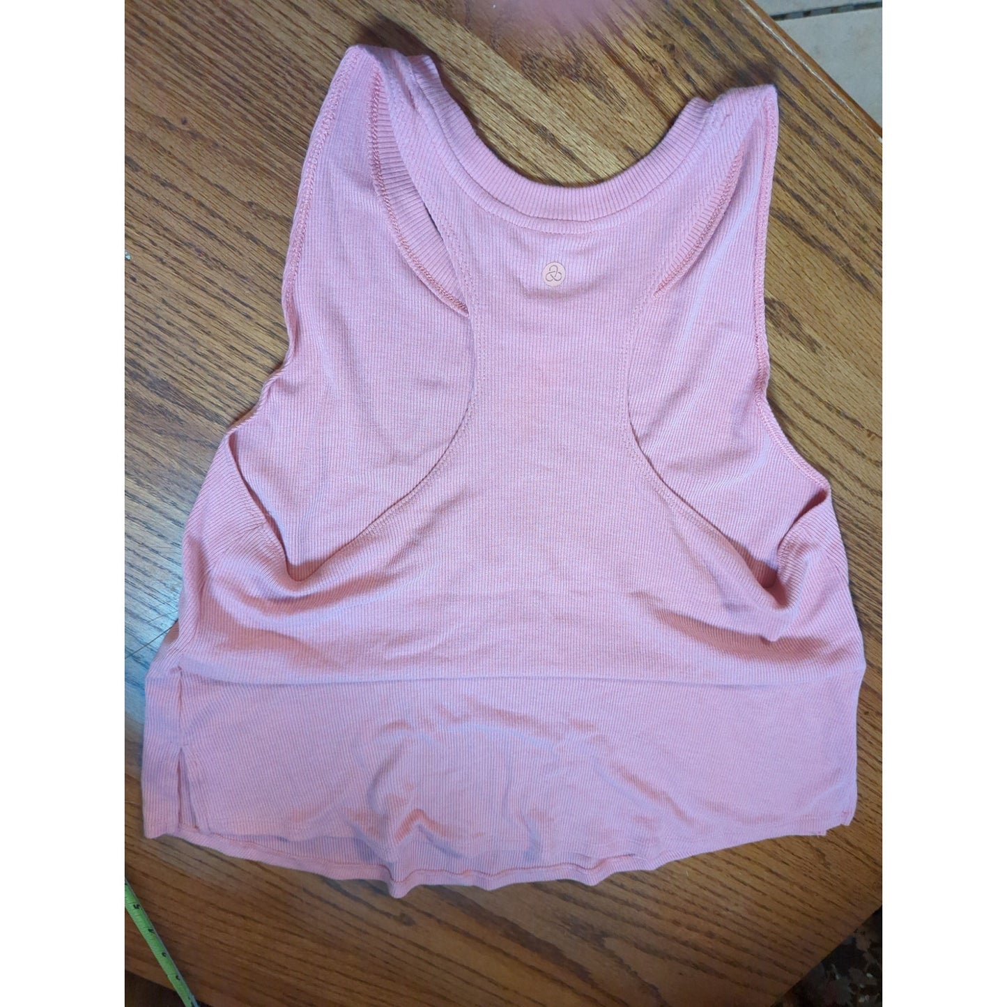Zella Pink Ribbed Activewear Racerback Swing Tank Top Size Small