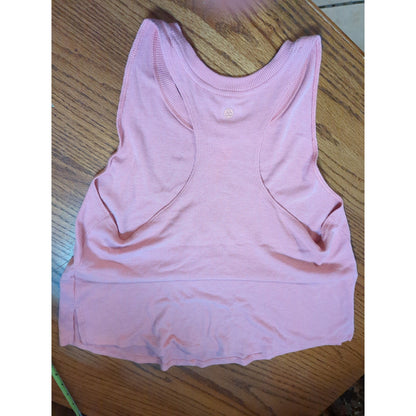 Zella Pink Ribbed Activewear Racerback Swing Tank Top Size Small