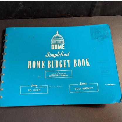 Vintage Dome Simplified Home Budget Book Spiral Bound Accounting Ledger Ephemera