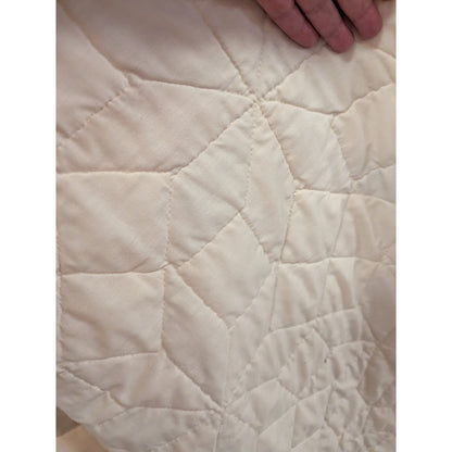 Yellow Multicolor farmhouse quilt HAND sewn Patchwork HEAVY Queen Full 72" x 78"