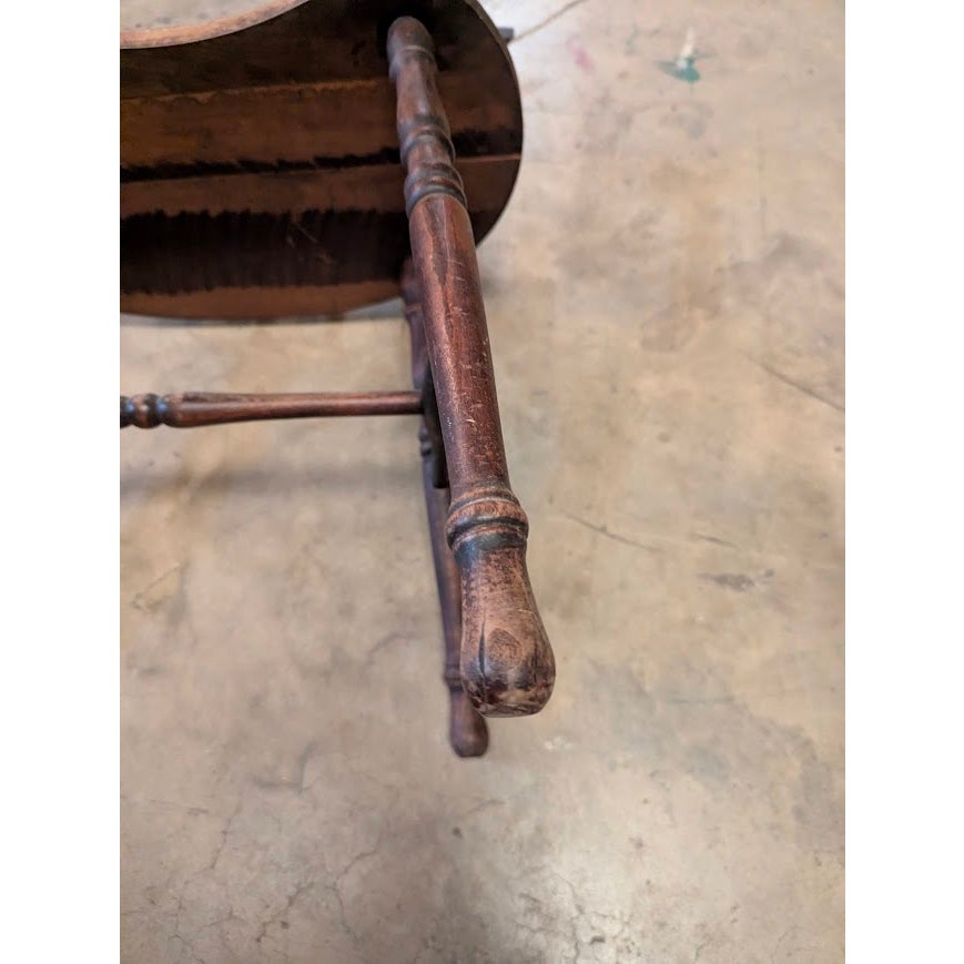 Secondhand Sandies: Antique 19thC Wood Spindle Chair | 20x11 Kidney Plank Accent Vanity Seat