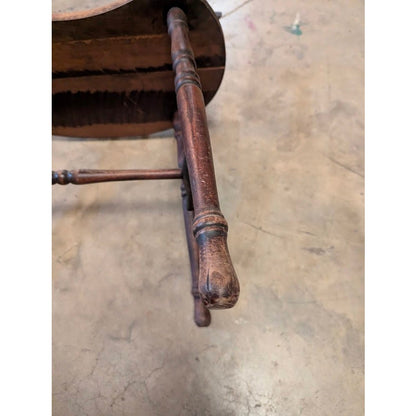 Secondhand Sandies: Antique 19thC Wood Spindle Chair | 20x11 Kidney Plank Accent Vanity Seat