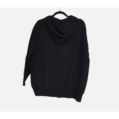 Cotton Emporium Full Zip Hooded Viscose Blend Gray Jacket BLACK $82 Size MEDIUM