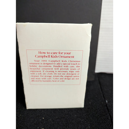 Vintage 1991 Campbell's Kids Collector's Edition Christmas Ornament
