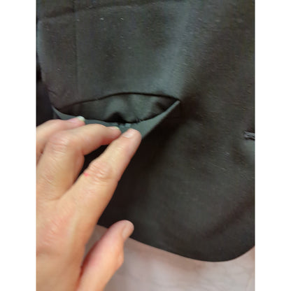 Calvin Klein Black Bolero Style Cropped Blazer Jacket Size Small Career Classic