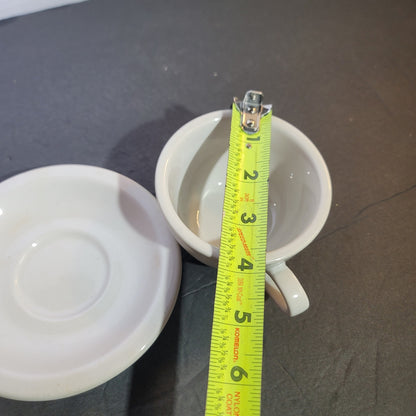 Delco Atlantic Restaurant Ware Low coffee tea cup with saucer 7 ox.  MCM Diner