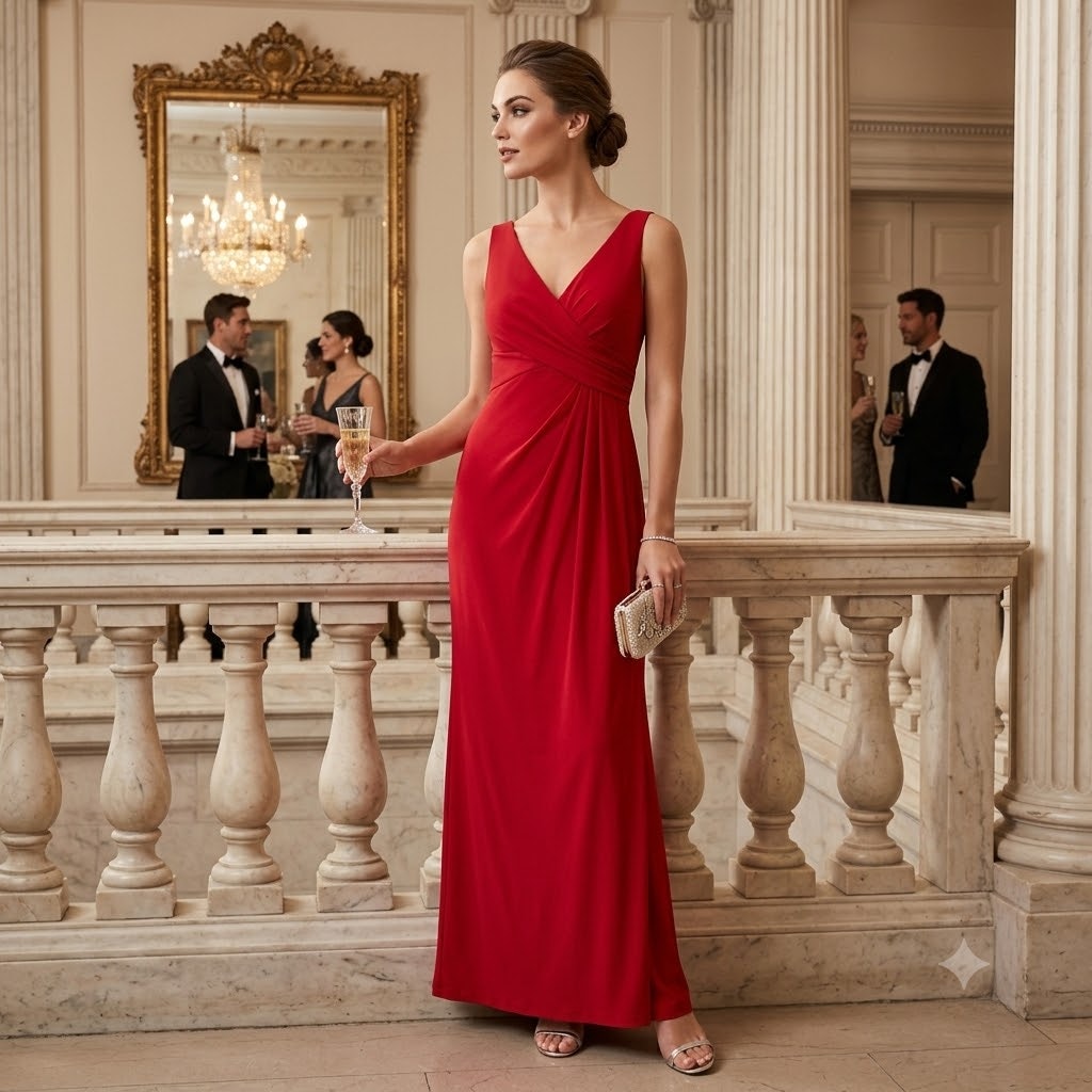 After Six Style No. 6799 Parisian Red Size XS Formal Maxi Dress