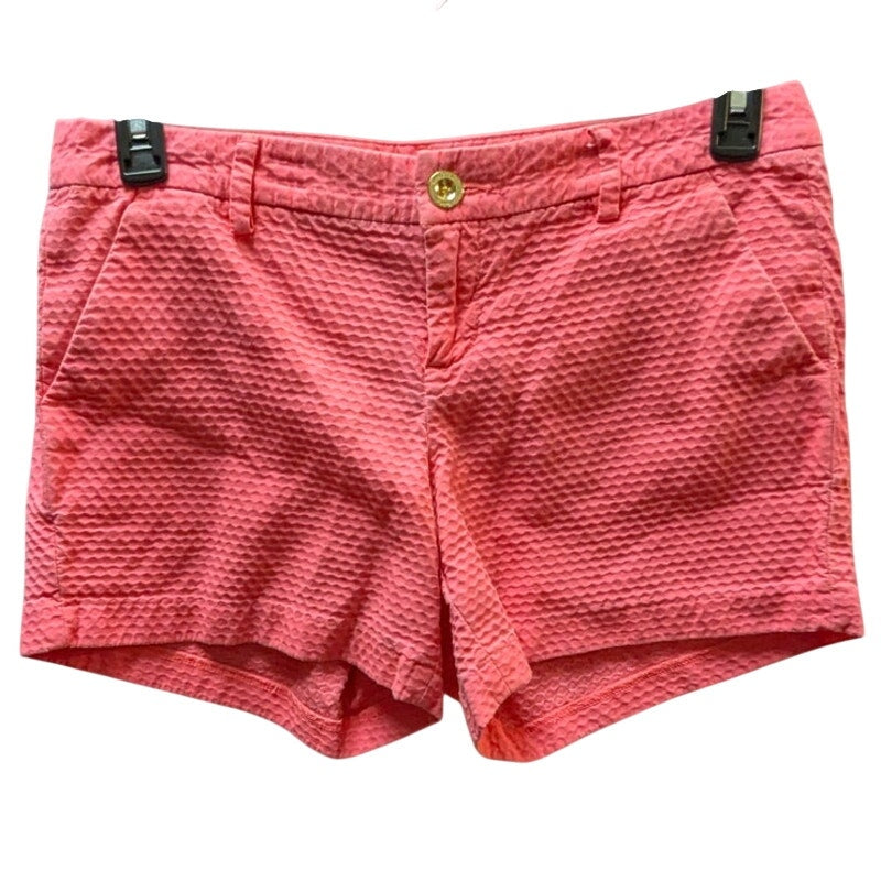 Lilly Pulitzer Pink Seersucker Buttercup Shorts 6 Preppy Resort Classic Summer