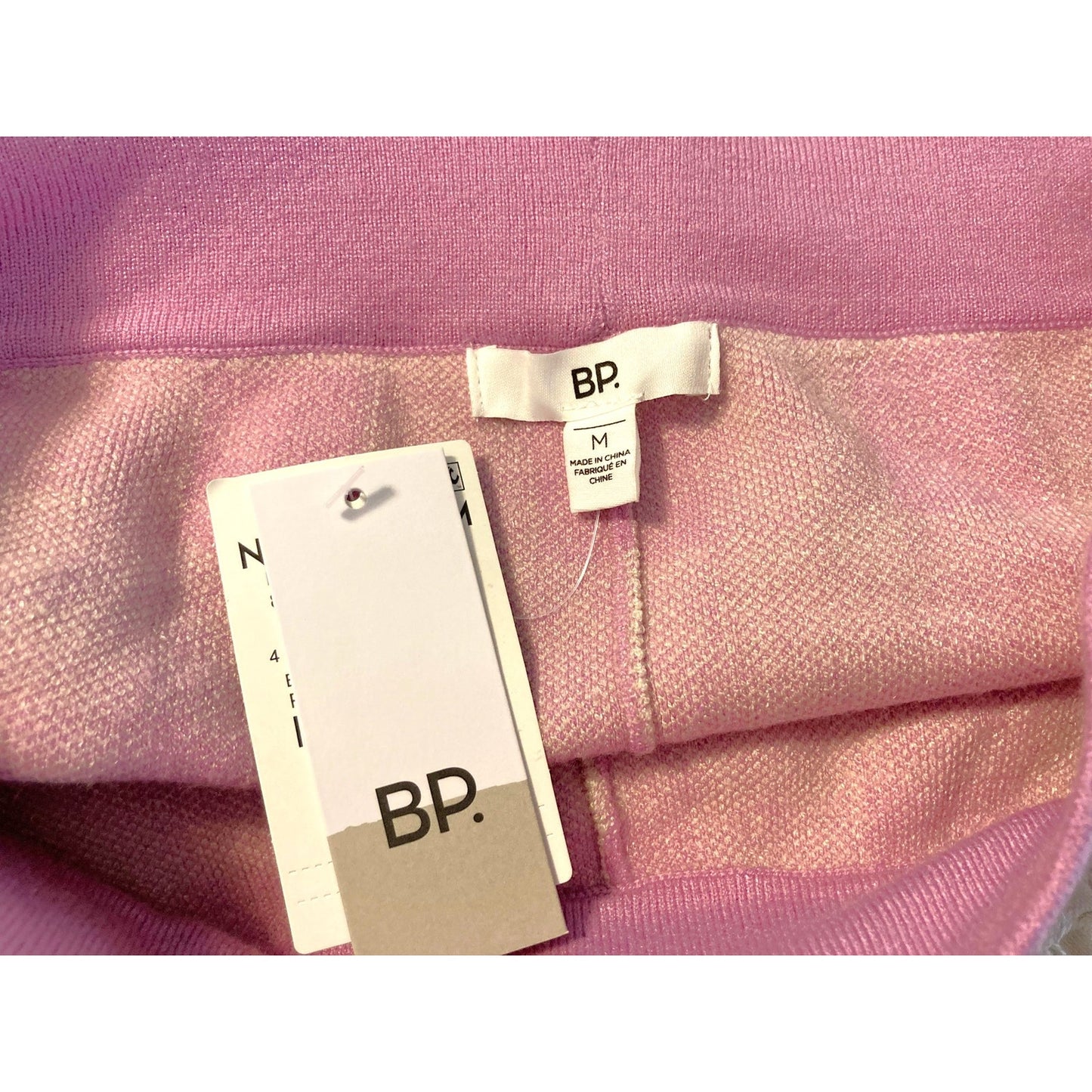 NWT BP. Pull On Bike Shorts in Purple Tulip Check Size Medium