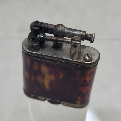 Vintage Thorens Style Lift Arm Pocket Lighter Antique Tortoiseshell Art Deco