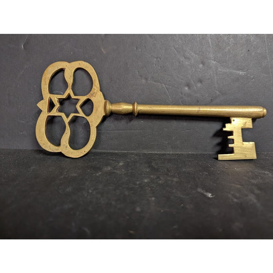 Brass Skeleton Key Vintage Decorative Wall Hanging 9" x 4" - Star Brass Key