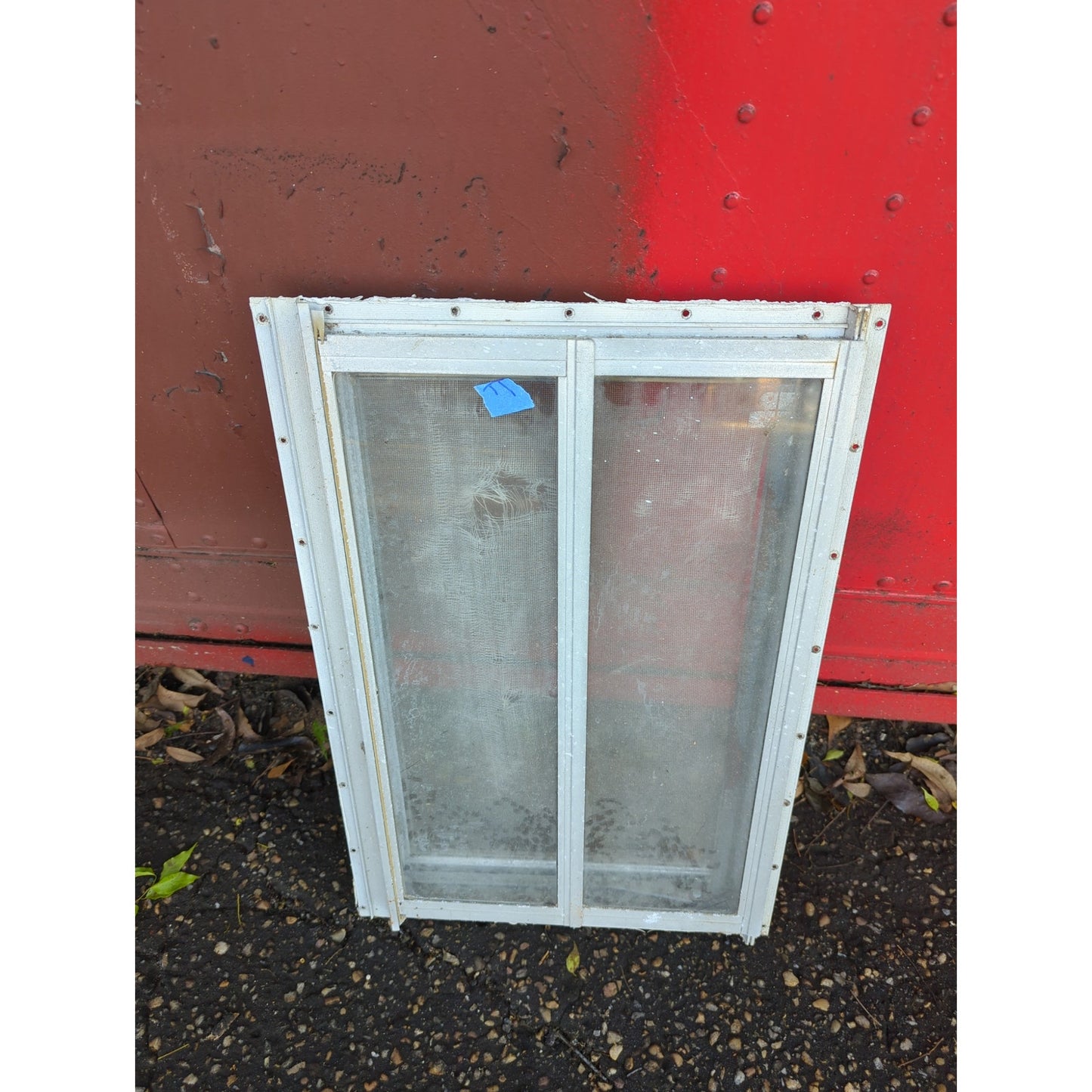 1976 Scotty Serro Camper ORIGINAL Window metal screen aluminum glass SIDE PANEL