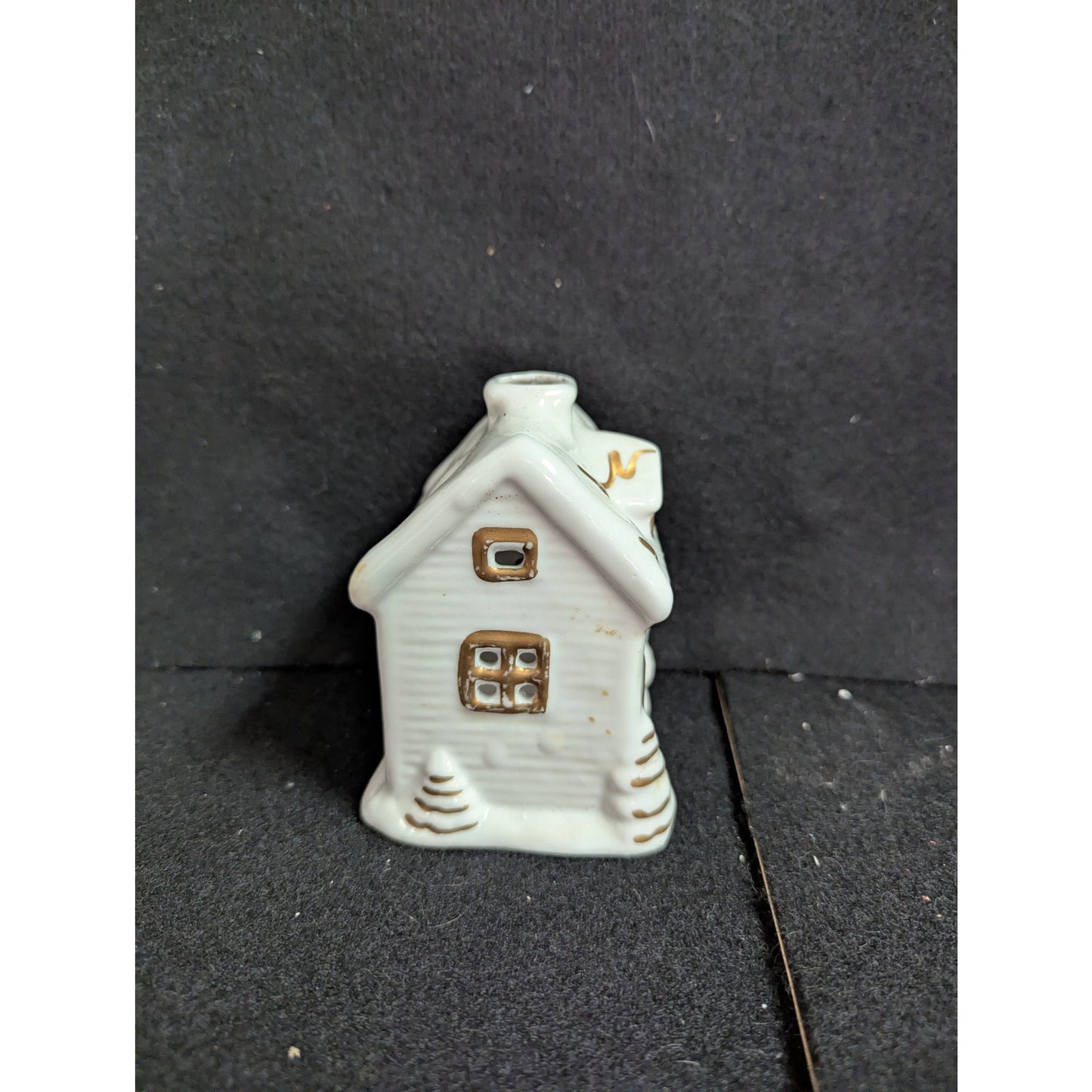 Vintage J.S.N.Y. Ceramic Christmas Village House Tea Light Holder