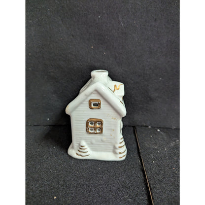 Vintage J.S.N.Y. Ceramic Christmas Village House Tea Light Holder