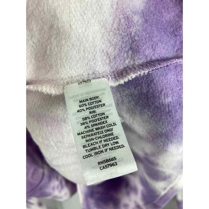 BP Tie Dye Peplum Waist Sweatshirt Top Size Small in Purple and White NWT