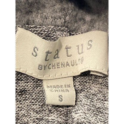 NWT Status by Chenault Ultra Soft Center Seam Cowl Sweater Sz Small Pearl Grey