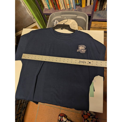 New ABOUND Open Book Club SMALL Short Sleeve Navy Blue Graphic Crew T-Shirt