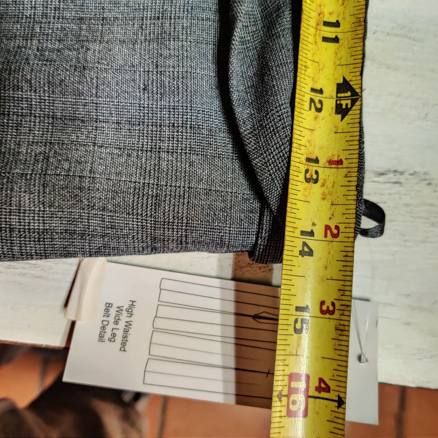 Antonio Melani Pleated Trousers NWT 2 High Waist Wide Leg Grey Plaid career belt
