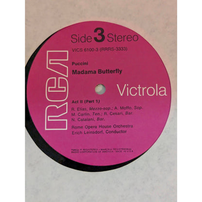 Puccini Madama Butterfly Moffo Valletti RCA Victrola VICS6100 Stereo 3LP Box Set