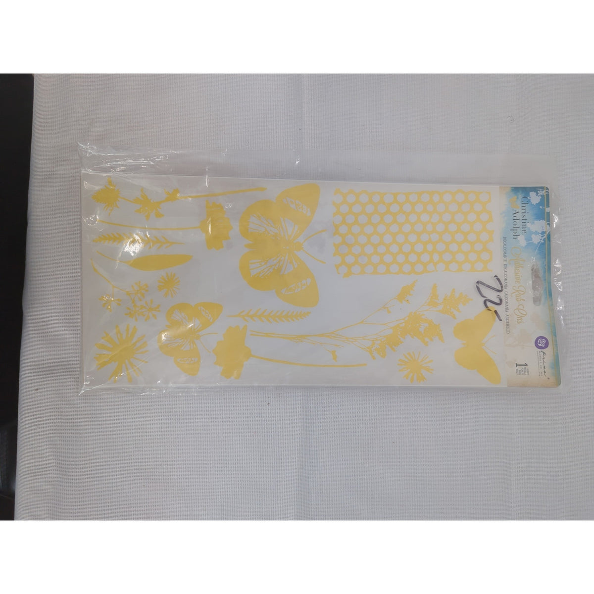 Christine Adolph for Prima Marketing "Adhesive Rub-On Pins" Transfer