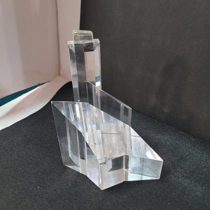 Architectural crystal glass sculpture VINTAGE MCM 80s City Skyline Ultra Modern
