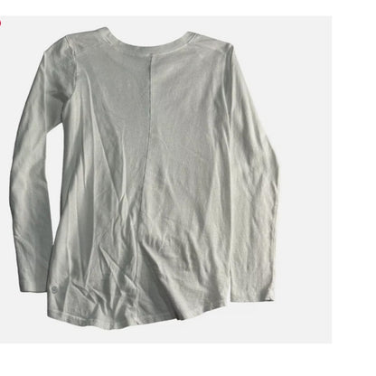 Zella twisty Turn Long Sleeve Activewear Shirt SMALL Lightweight WHITE NEW