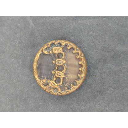 LOT X of 10 Antique Vintage Victorian Brass Mixed Materials Buttons ESTATE FIND