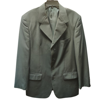 Vitorrio St. Angelo Vintage Gray 2pc Suit Jacket Trouser Pants Pleats Cuffed 40R