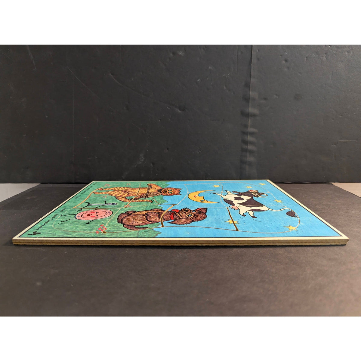 Vintage 1984 Judy Instructo Hey Diddle Diddle Wooden Inlay Tray Puzzle 101018