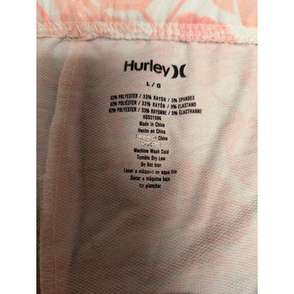 Hurley Soft Cozy PJ bottoms drawstring waist Pink botanicals Size Large NEW