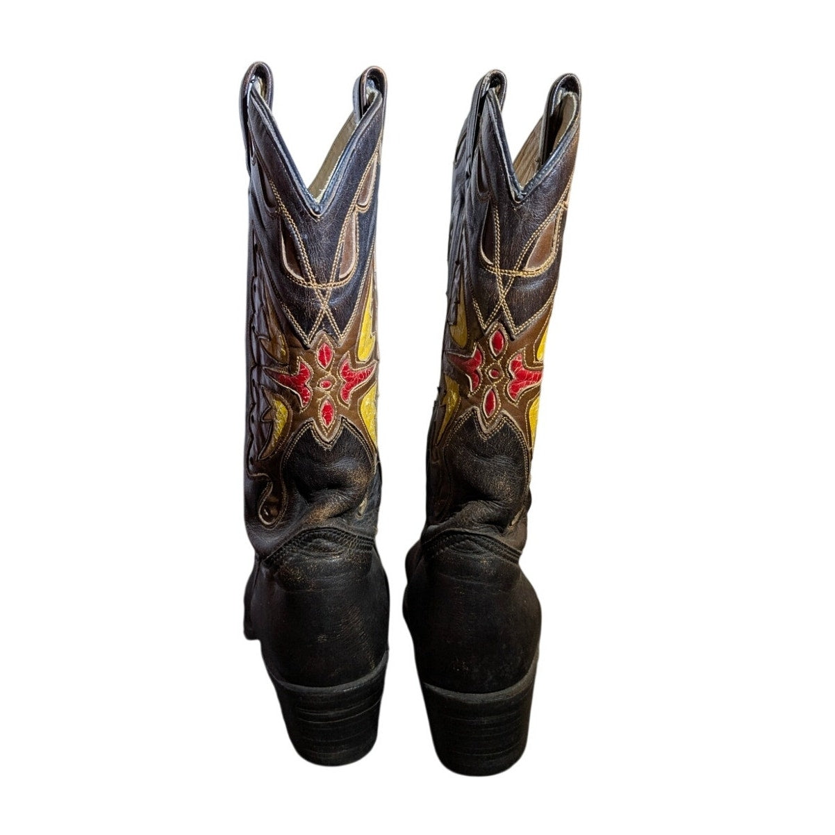 Texas Boot Co. 80's Cowboy boots Size 8.5 D Leather butterfly Style M99